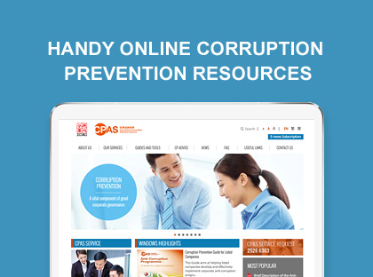 handy online corruption prevention resources