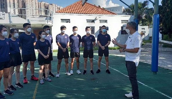 ICAC Commissioner observes various trainings for Assistant Investigators at the ICAC Training Camp.