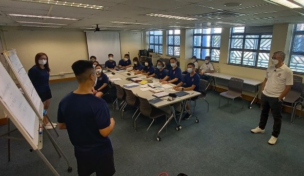 ICAC Commissioner observes various trainings for Assistant Investigators at the ICAC Training Camp.