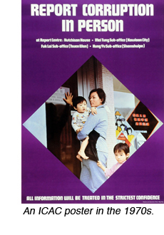 An ICAC poster in the 1970s.