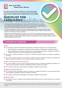 Checklist for Candidates