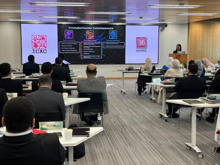 ICAC briefing for officers from the Oversight and Anti-Corruption Authority of Saudi Arabia