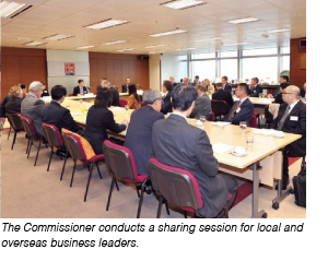 Mr Simon Peh (second from left) meets with Mr Bryan Riley (second from right) and two senior representatives of the HF.