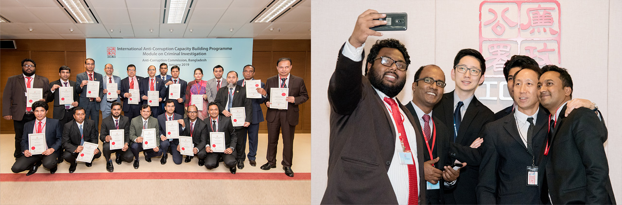 ACC officers pictured at the closing ceremony of the customised capacity building training