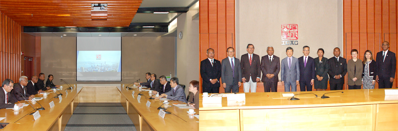 Senior officials of the Independent Bureau of Anti-Corruption of Madagascar visit the ICAC.