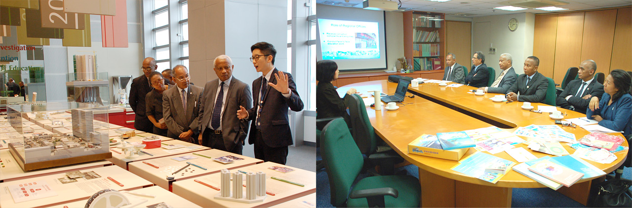 ICAC officers brief the Madagascar delegation on the latest anti-graft work