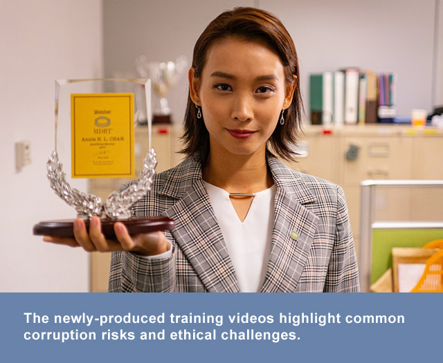 The newly-produced training videos highlight common corruption risks and ethical challenges