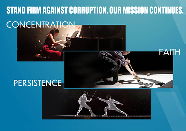 Stand firm against corruption, our mission continues