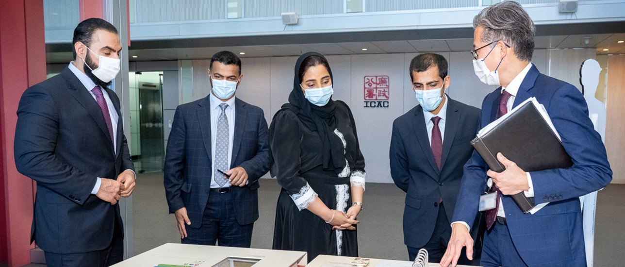 The ADAA delegation tours the ICAC Exhibition Hall