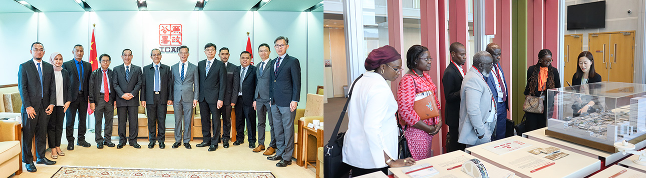 Delegations from the anti-corruption agencies of Indonesia and Senegal visiting the ICAC to study Hong Kong’s experience in combating corruption