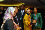 Delegates at the pre-dinner cocktail