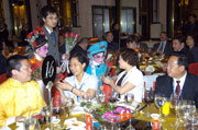 All ladies received a red rose from the children performers of the Cantonese opera.