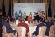 The Head Table enjoying the Chinese opera performance by lovely kids